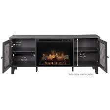 Pretty and practical, the dimplex charlotte electric fireplace tv stand adds storage and display space as well as a comforting warmth and ambiance. Dimplex Dean 65 In Tv Media Console Electric Fireplace Wrought Iron Finish Gds26l8 1909wi Rona
