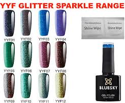 Bluesky Glitter Sparkle Yyf Colour Range Nail Gel Polish Uv