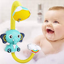 We always have so much fun together with my baby while bathing, wanna join us? Sunwuking Baby Bath Toys Electric Elephant Animal Sucker Electric Shower Rain Head Children Bathing Time Game Toy Bath Toys Toys Games