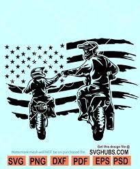 Father And Son Dirt Biker Svg Dad And Son Biker Svg Dad And Son Dirt Bike Svg Svg Hubs