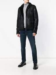 Salvatore Santoro Shearling Biker Jacket Biker Jacket Jackets Leather Jacket