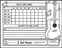 Kids Music Practice Charts Monthly Schedule Kid Pointz
