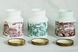 Some milk glass cosmetics bottles that i have found over the years. Vintage Lot Of 3 Milk Glass Mustard Jars With Lids German Hengstenberg Heidelberg Der Rhein Milk Glass Jar Glass Jars
