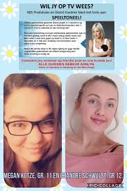 Baie geluk aan Megan Kotze, gr. 11 en Chandré Schwulst, gr 12. Hierdie  Namies het gedurende die inperking aan ñ aanlyn drama oudisie deelgeneem en  is gekies vir die 12 maande program.