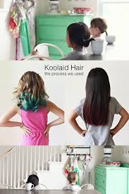 The Simple Steps We Used To Dye Their Hair With Koolaid Kool Aid Hair Dye Dying Kids Hair Kool Aid Hair