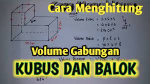 Rumus menghitung volume kubus dan balok beserta contoh soalnya berpendidikan com. Cara Menghitung Volume Bangun Gabungan Kubus Dan Balok Youtube