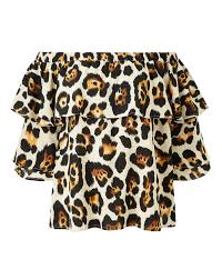 ax paris curve leopard print bardot top