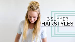 Here are the most fun and flattering summer hair styles to try this year. 3 Easy Summer Hairstyles Quick Easy Long Hair Ashley Klaty Youtube