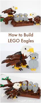 How To Build A Lego Bald Eagle With Eaglets Frugal Fun For Boys And Girls Lego Lego Design Lego Activities