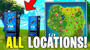 Vending machine locations have been added to the fortnite map on ps4, xbox one, pc and ios. All Vending Machine Locations In Fortnite Battle Royale Youtube