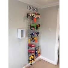 I looked into using peg board or wood to make a rack but decided to go with pvc instead.so, after a lot of weeks measuring & laying things out in my mind, i went and bought some 1 pvc & t fittings.after. Yorkshire Displays Ltd Nerf Gun Wall Display Toy Storage