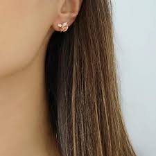 10k rose gold 1/2 carat t.w. Mya Rose Gold Flower Earrings Stud Earrings Nikita By Niki