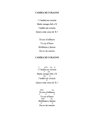 Play along with guitar, ukulele, or piano with interactive chords and diagrams. Cambia Mi Corazon Doc Misa Liturgia Oracion