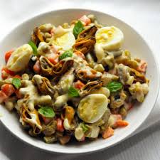 Moules De Bouchot En Salade Russe Salade Russe Salade Moules