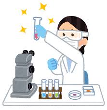 保護具を付けて実験をする人のイラスト（女性） | かわいいフリー素材 ...