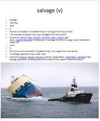 Salvage Vocabulary Cards Vocabulary Flash Cards English Vocabulary