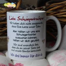 Texte für die glückwünsche zur hochzeit. Tasse Liebe Schwiegertochter Wir