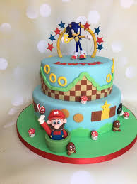 Sonic birthday cake 2 birthday sonic birthday parties sonic party hedgehog birthday birthday ideas bolo sonic sonic cake sonic the hedgehog cake. Super Mario Sonic The Hedgehog Themed Angel Days Bakery Facebook