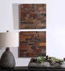 They can hold up to 4kgs so they worked perfectly for these. Reclaimed Wood Wall Art Set Of 2 Vivaterra