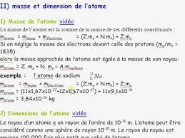 Seconde 2010 4 L Atome Ii 1 Masse D Un Atome Youtube