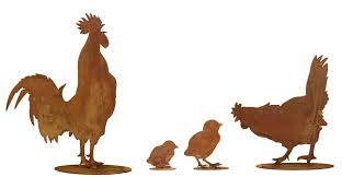 Die dekoration wurde also gezielt an verschiedenen stellen zum rosten gebracht. Badeko Dekoobjekt Huhnerfamilie Hahn Henne Kuken Rost Dekoration Fur Den Garten Zum Aufstellen Online Kaufen Otto