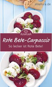 Rote Bete Carpaccio Mit Mozzarella Rezept Rote Bete Lecker Rote Bete Carpaccio