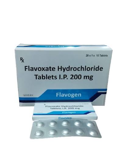 Tablets Flavoxate HCL 200mg Tablet (Flavogen), For Hospital, Grade Standard: GMP at ₹ 185/box in Jaipur