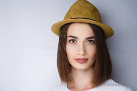 Woman yellow hat stock photo. Image of brim, farm, people