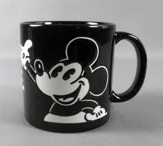 Black And White Coffee Mugs Vintage Disney Pie Eyed Mickey Mouse Coffee Mug Cup Black White Embossed Japan White Coffee Mugs Black And White Coffee Disney Mugs