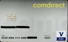 Kündigung comdirect des girokontos mit der kontonummer xy inhaber des kontos: Bank Card Comdirect Vpay Comdirect Bank Germany Federal Republic Col De Vp 0018 02