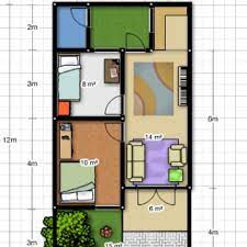 Untuk ruang tamunya sekaligus sebagai ruang keluarga.bagian dapur dan kamar mandi terletak dibagian depan setelah carport. Contoh Desain Rumah Minimalis Ukuran 6x12 Cek Bahan Bangunan