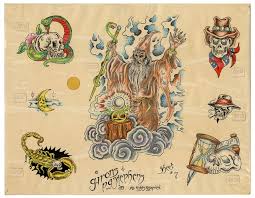 Check spelling or type a new query. Lot Detail Tattoo Ten Sheets Of Tattoo Flash 1980s 90s Laminated C