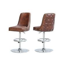 Swivel Modern Leather Bar Stool Seat Vintage Cigar Brown Chrome Superb Comfort Ebay 723 Http Www Ebay Co Uk Leather Bar Stools Bar Stool Seats Bar Stools