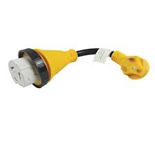 143 50 amp male to 30 amp female 4 prong rv adapter plug outdoor electrical power converter rv trailer dogbone power cord plug adapter 30 amp male to 50 amp female locking connector. Leisure Rv Trailer Dogbone Power Cord Plug Adapter 30 Amp Male To 50 Amp Female Locking Connector Walmart Com Walmart Com