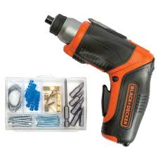 Black And Decker Power Drill Battery Charger Black Decker 4 Volt Max Lithium Ion Cordless Rechargeable Pivot Screwdriver With Charger And Accessories Bdcs40bi The Home Depot Black Decker Screwdriver Decker