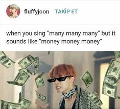 Also He S Singing Manhi Which Is Korean For More Which Is Why It Sounds Like Money Bts Bangtan Boy Bts Funny Bts