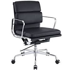 High back pillow back black leather executive swivel office chair by flash furniture (5) sale. Eames Softpad Office Chair Black Leather Replica Low Back Decomica As A Brand Known For Quality And Excellent Service