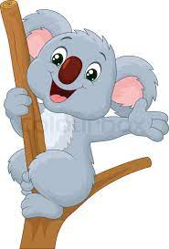 Cute koala cartoon waving hand | Stock vector | Colourbox