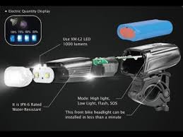 Yosky Usb Rechargeable Bike Light Set 1000lm Smart Led Bicycle Headlight Free Tail Light Youtube