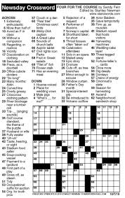 If you are a solver, these techniques can help improve your skills. Newsday Crossword Puzzle For Oct 07 2019 By Stanley Newman Creators Syndicate