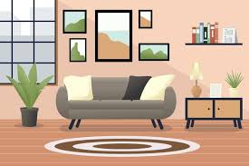 See more ideas about anime scenery wallpaper, anime places, anime scenery. Free Vector Cartoon Living Room Interior Background Template Cozy House Apartment Concept