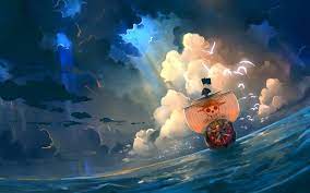 Wallpaper One Piece Thousand Sunny Pirate Ship Clouds Sea Anime Wallpaper 1920x1080 Anime Wallpaper One Piece Anime