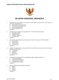 Contoh Soal Cpns Sejarah Nasional Indonesia