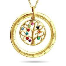 Family Tree Necklace Thrill Mom Grandma Or Your Wife With This Gorgeous Family Tr Family Tree Necklace Birthstones Necklace With Kids Names Mothers Necklace