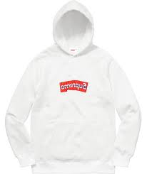 Black And White Supreme Hoodie Supreme X Comme Des Garcons Crinkle Box Logo Hoodie White Supreme Hoodie Hoodies Black Supreme Hoodie
