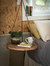 Hanging Nightstand Made From Reclaimed Wood Round Side Table Round Wood Side Table Outdoor Wood Table Bedside Table Diy