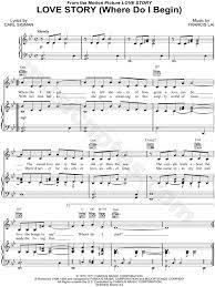 Where do i begin is a popular song published in 1970, with music by francis lai and lyrics by carl sigman. Love Story Where Do I Begin From Love Story Sheet Music In Bb Major Transposable Download Print Sku Mn0038810