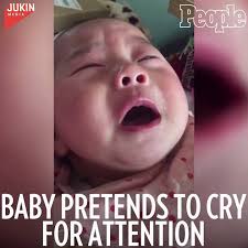 Baby Pretends to Cry for Attention