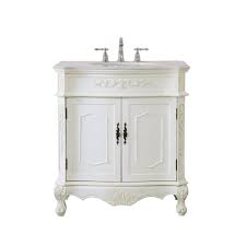 Elegant Lighting Danville Antique White 32 Inch Vanity Sink Set Vf10132aw Bellacor