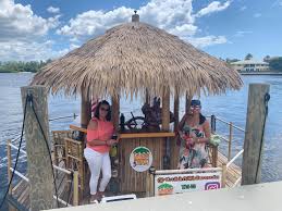 How it works drive your wedding party out to the island in one of our rental pontoon boats. Cruisin Tikis Sarasota